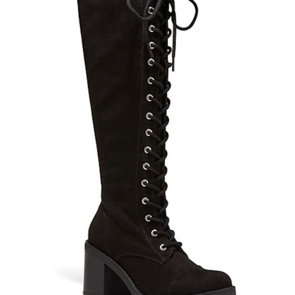 New York and company tall Lace up black boots - Picture 3 of 4